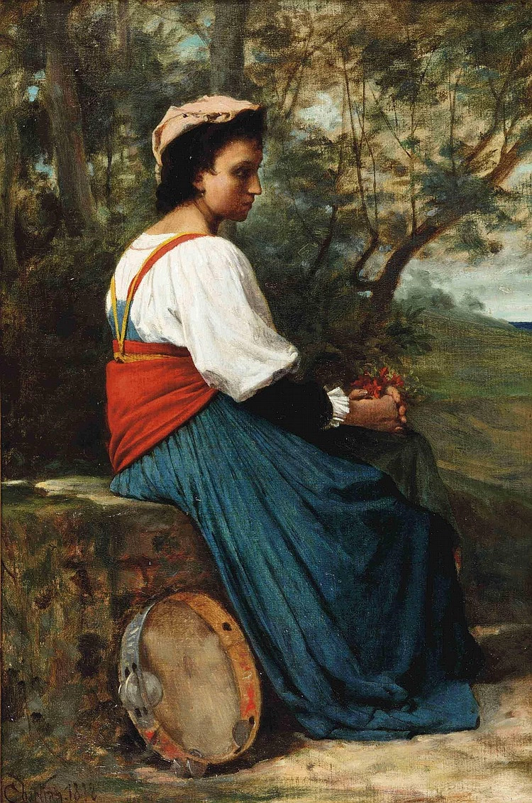 Théobald Chartran-102-Suonatrice di tamburello